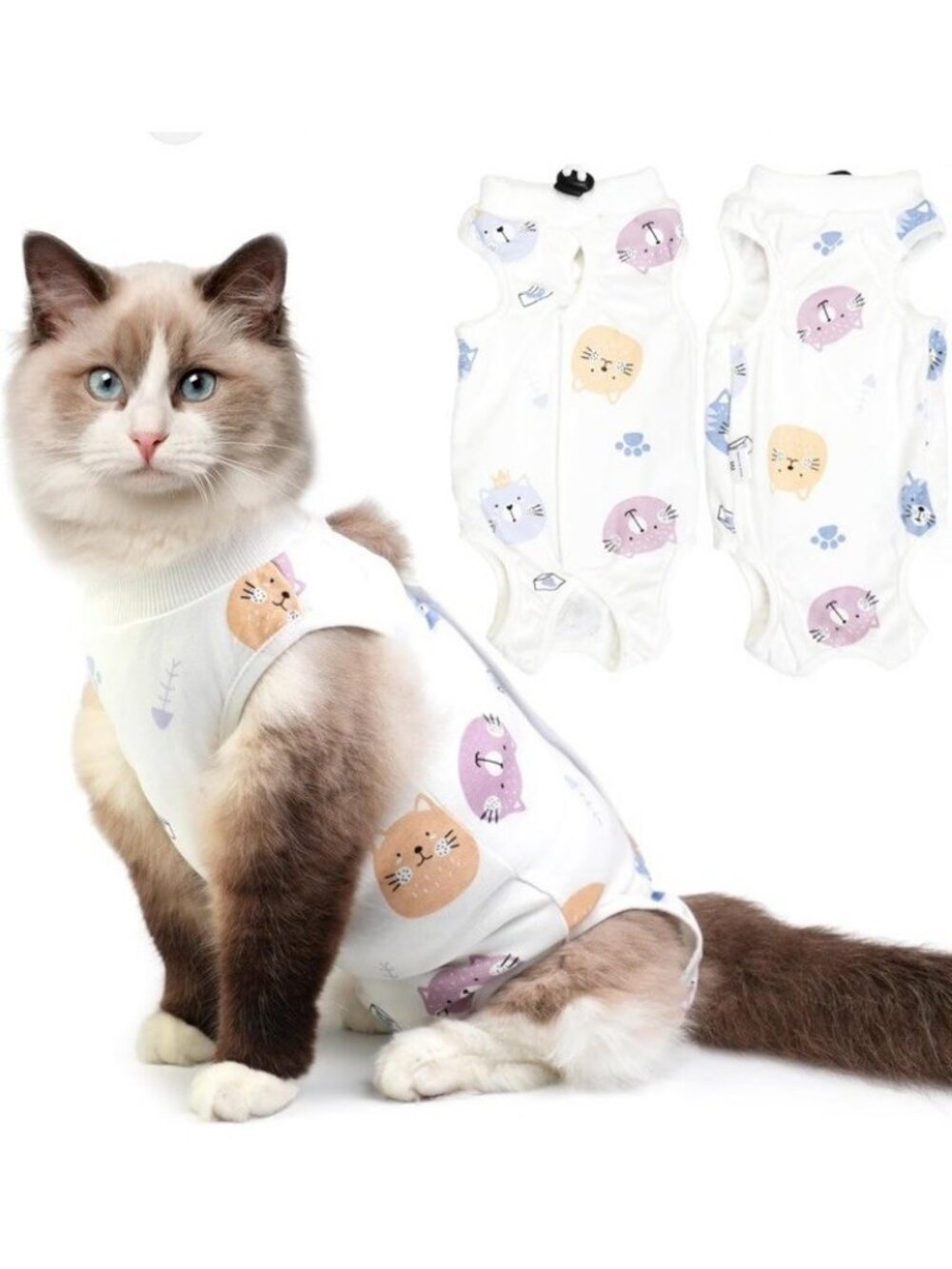 Cat Recovery Suit After Surgery Breathable Cat Recovery Suits llamas Sz Med NWOT